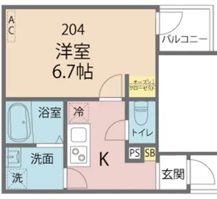 J-Maison矢部II【2階】の間取り