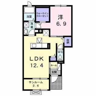 ブライト ガーデン【1階】の間取り