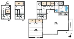 Helios Senkawa【3階】の間取り