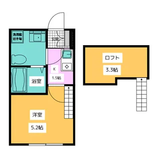 Quasi聖蹟桜ヶ丘【2階】の間取り