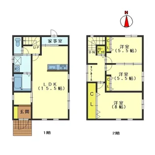 富山県富山市新根塚町1【一戸建】の間取り
