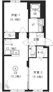 新築)シティノーブル中の島【1階】の間取り
