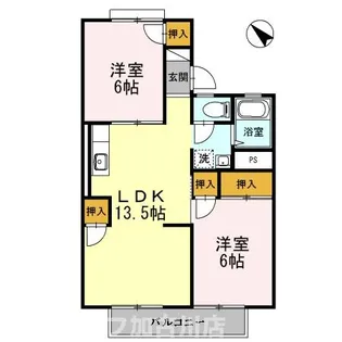 メゾンやましょう【2階】の間取り