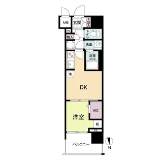 ドゥーエ天満橋【13階】の間取り