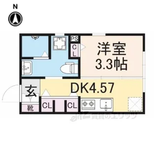 グレース京都二条【1階】の間取り