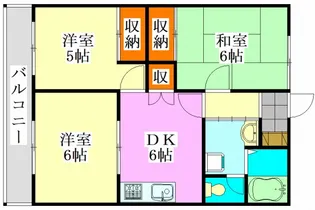 リーベンハイム中野木A【2階】の間取り