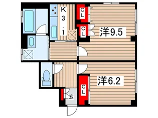 カーサ・コモド【1階】の間取り