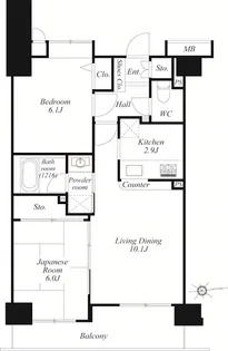 シャリエ本厚木【3階】の間取り