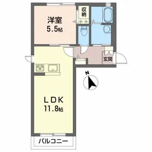 つくしB【2階】の間取り