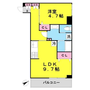 東京都新宿区東五軒町【マンション】の間取り