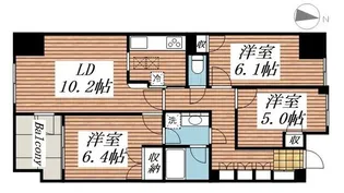 ヒルズ光が丘公園【3階】の間取り