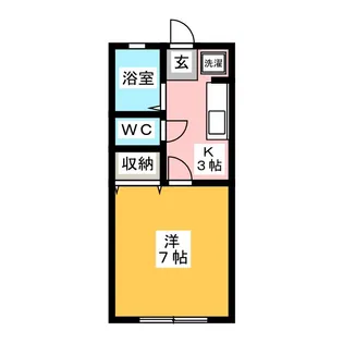 プチセゾンハラダ【1階】の間取り