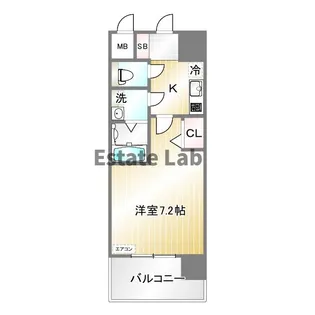 クレストタップ神戸湊町ブラン【10階】の間取り