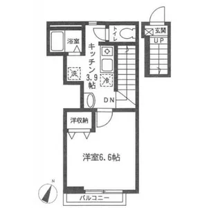 東京都世田谷区太子堂4【アパート】の間取り