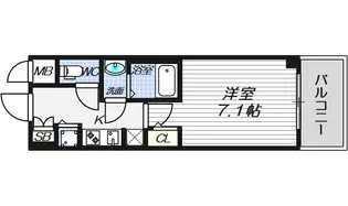 エスライズ東心斎橋【9階】の間取り