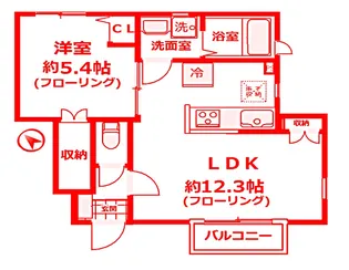 エスペラントII【1階】の間取り