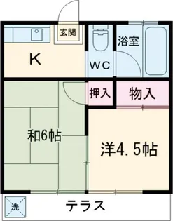 矢留荘【1階】の間取り