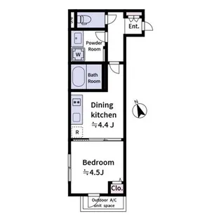 Laviere上中里【3階】の間取り