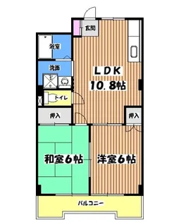 マンション如月【4階】の間取り