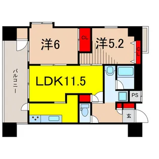 ライオンズステーションプラザ立石【5階】の間取り