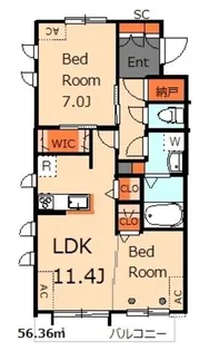 エルズ・カリーノ【2階】の間取り