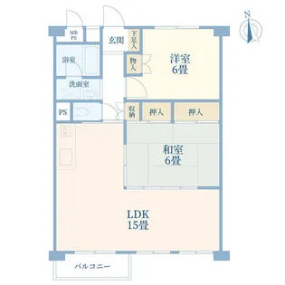 菱興青葉台第2マンション【2階】の間取り