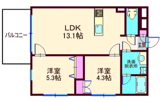 リラドエテ【1階】の間取り