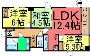 LANAI 1521【4階】の間取り