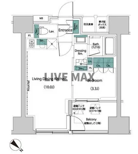 ザ・パークハビオ人形町レジデンス【6階】の間取り