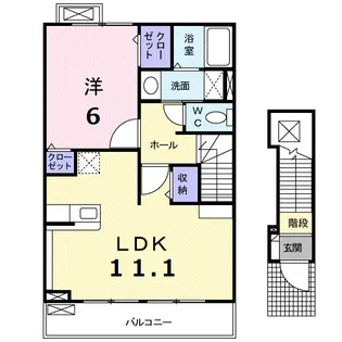 アルキラダ蔵王【2階】の間取り