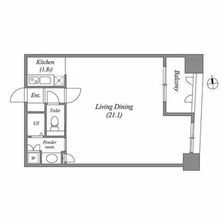 ルネパルティーレ汐留【6階】の間取り