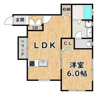 百島アパート【1階】の間取り