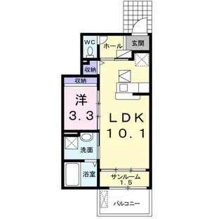 コリーヌ【1階】の間取り