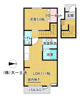 イーストA【2階】の間取り