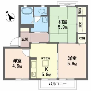 エコープラザII【1階】の間取り