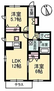 シャーメゾン春日 A棟【1階】の間取り