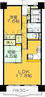 サントノーレ高松中央弐番館【7階】の間取り