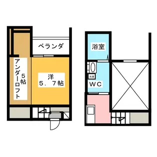 ロッククリスタル小木田【2階】の間取り