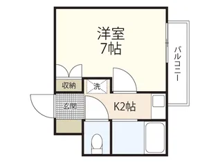 miraizu皆実【2階】の間取り