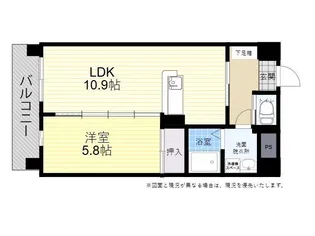 フローラ中島西【6階】の間取り