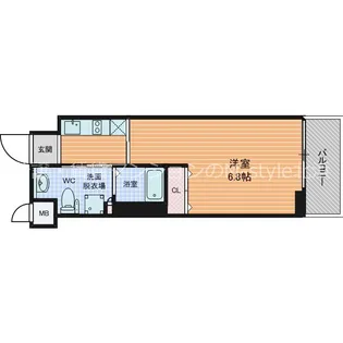 インザグレイス弁天町IIみなと通【9階】の間取り