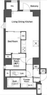 コンフォリア南千住【3階】の間取り