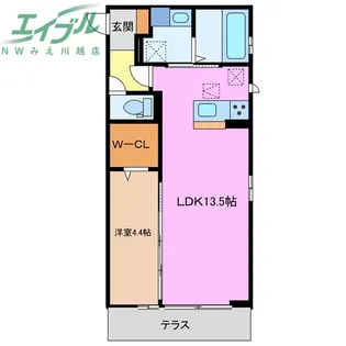 アサヒエステート【1階】の間取り