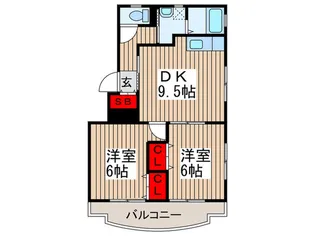エクスパルKM【2階】の間取り