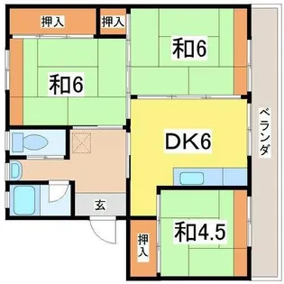 サンコーポラスはるえ 1号棟【2階】の間取り