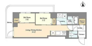 ドゥーエ尾久【3階】の間取り