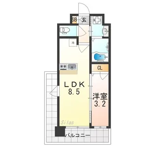 プレサンスTHE KYOTO 新町通【7階】の間取り