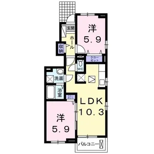 DM OASISII【1階】の間取り