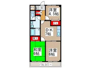 Kフラット2【2階】の間取り