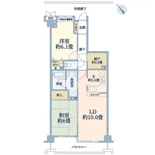 コスモ港南丸山台【1階】の間取り